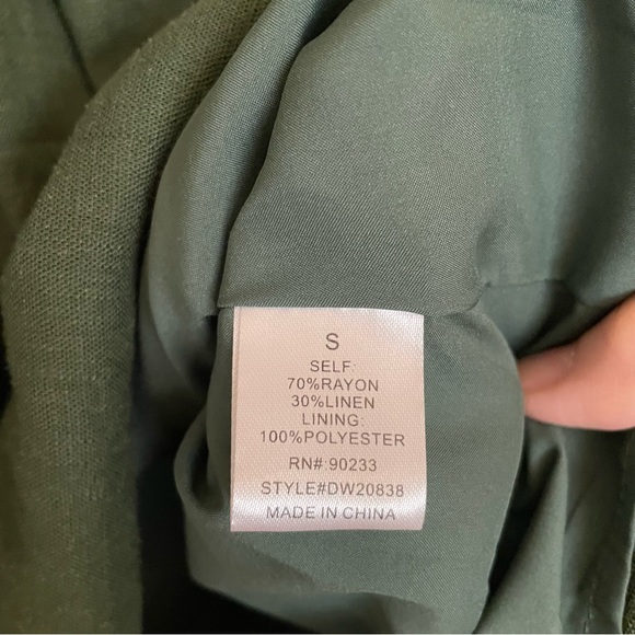 Women’s tie front linen mini dress - Picture 9 of 10